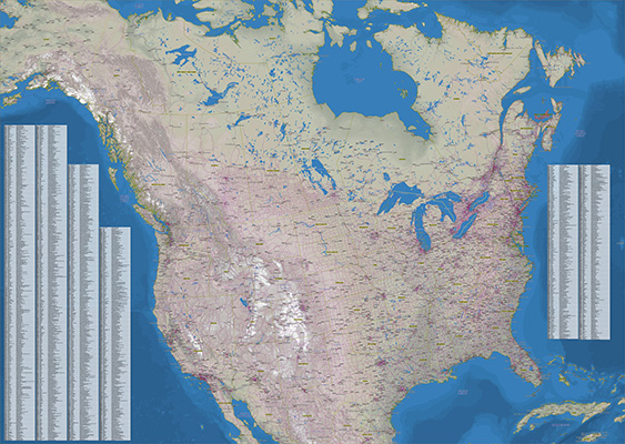 Aviation Map of North America